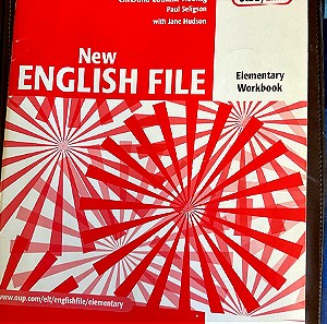 Πωλείται βιβλιο εκμάθησης Αγγλικων New English file  elementary workbook ( Oxford)Glive Oxenden Christina Latham= Koenig
