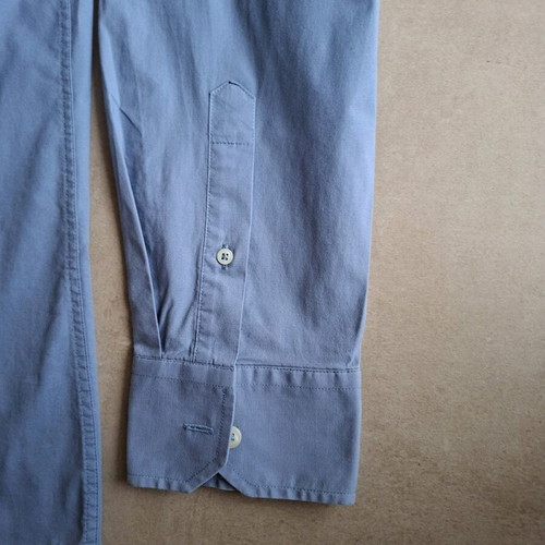 Benetton shirt used, cotton, blue, size XL