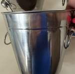 Metal Ice Buckets Set of 3 with Tongs used