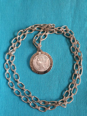 Dyrberg Kern necklace used, stainless steel and silver color