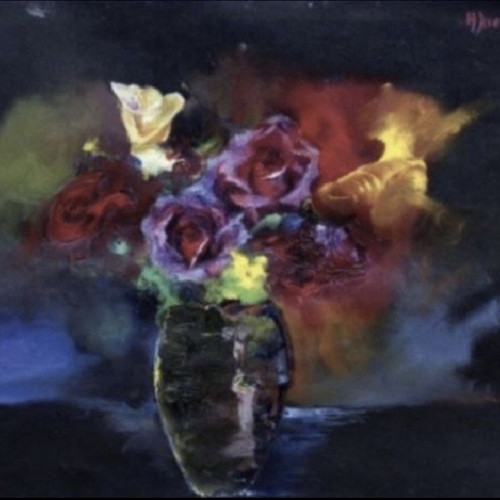 Painting by Irini Iliopoulou on cardboard, like new, 1997 artwork