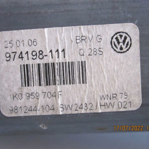Window motor rear right for VW Passat '05-'11 used
