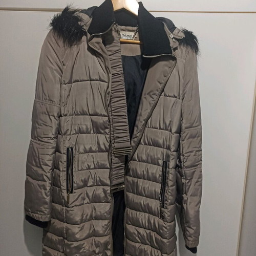 Toi moi long jacket used, size M, black and grey