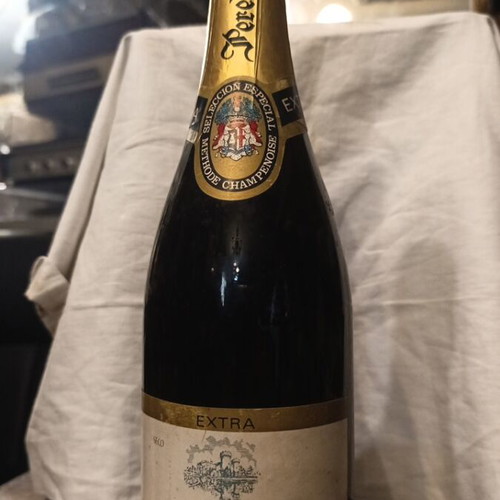 Vintage Castillo Perelada Cava Extra Seco bottle 1980s new