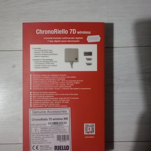 ChronoRiello 7D WIRELESS wall-mounted digital wireless room thermostat Riello like new