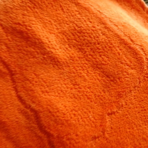 Velour beach towel, bright orange, 160x85 cm
