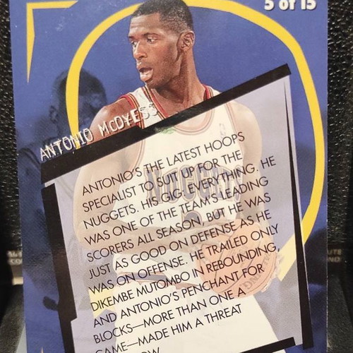 Antonio McDyess Nuggets NBA Rookie Rewind Fleer 96-97 card