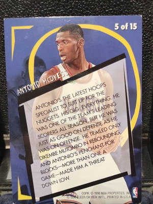 Antonio McDyess Nuggets NBA Rookie Rewind Fleer 96-97 card