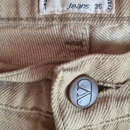 Τζιν Valentino μπεζ, straight relaxed fit, σαν καινούργιο