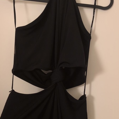 Bsb cut out midi dress black new with neck tie