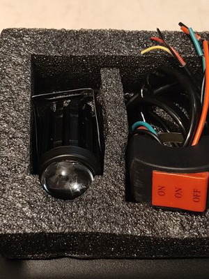 Mini Driving Lights LED σετ καινούργιο, διπλό χρώμα λευκό και κίτρινο με διακόπτη