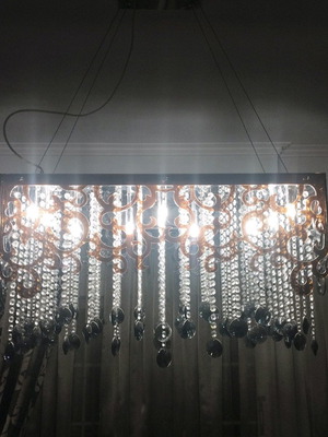 Lamps used living room and dining room with crystals and plexiglass set of 3