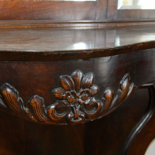 Antique console used with reconstructed mirrors