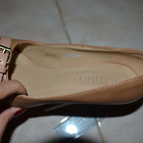 Palatino high peep toe pumps like new, brown beige