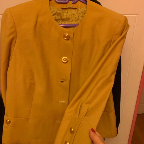 Wool blazer thin mustard like new, size XL