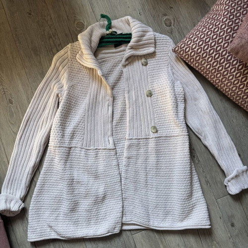 Calvin Klein Jeans knit coatigan, 100% cotton, size M, beige