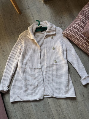 Calvin Klein Jeans knit coatigan, 100% cotton, size M, beige