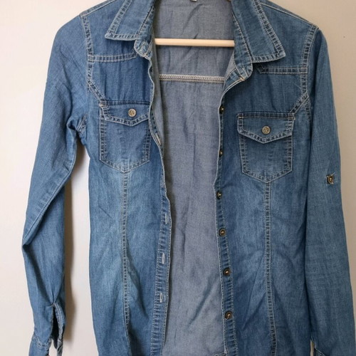 Denim shirt used, blue, excellent condition, XS/S