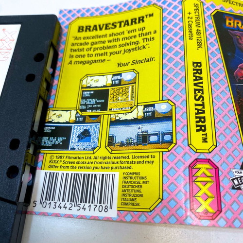 BraveStarr 1987 Spectrum cassette used, complete in box with manual