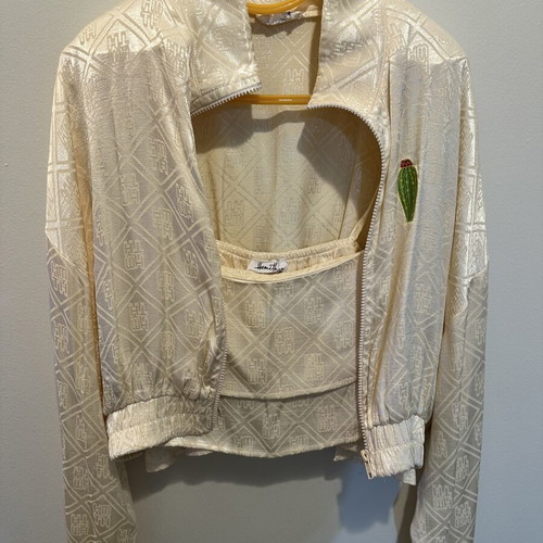 Bomber jacket Hemithea peacock series new, gold color, size S