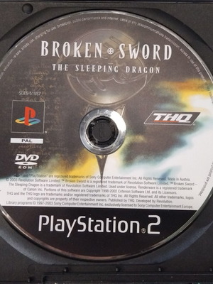 Broken Sword The Sleeping Dragon PS2 used, tested and working