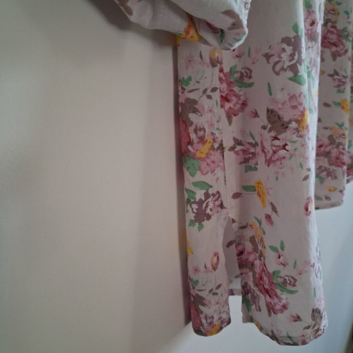 Vintage floral shirt tunic, size M, 100% cotton