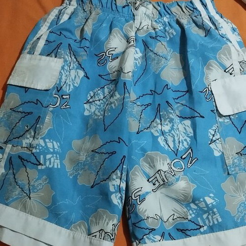 Children's swim shorts, blue, size 13 years