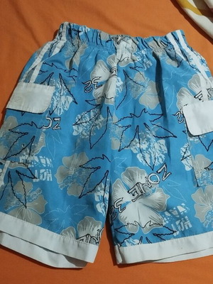 Children's swim shorts, blue, size 13 years
