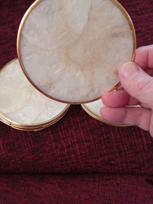 Coasters like new, pack of 11, alabaster