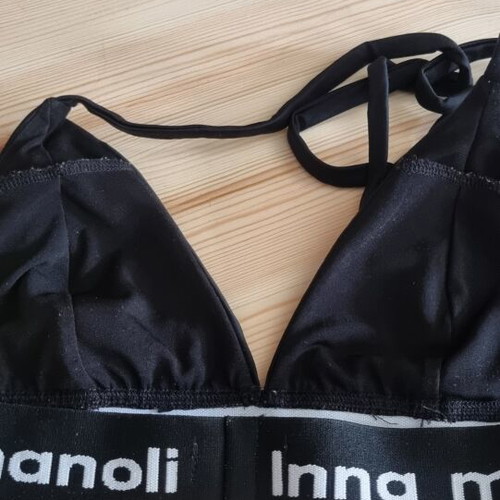 Inna Manoli high-waisted bikini set like new, size S, black