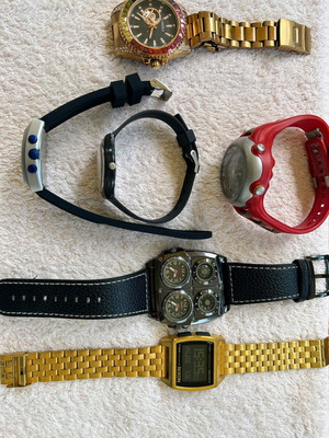 Odm blue collectible watch Athens 2004 Olympics, Nixon digital watch, smart watch with thermometer and compass, 3 assorted watches