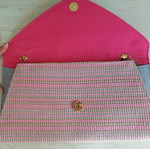 Τσαντάκι φάκελος μεταχειρισμένο Achilleas Accessories ροζ και μωβ