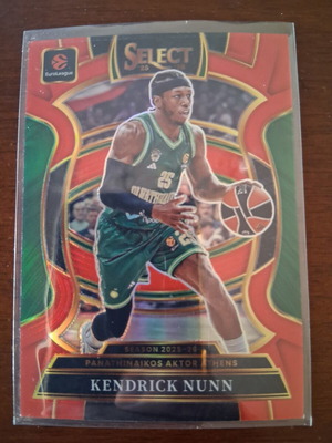 Panini Select Euroleague Kendrick Nunn Red Prizm Card /199 PAO like new