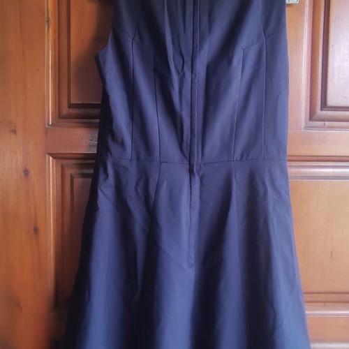 Blue classic office dress mid-length