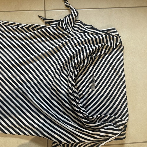 Striped women's blouse Leben Fashion like new, side opening, smile collar