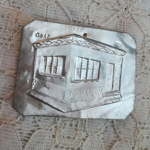 Silver amulet 925 used, house talisman