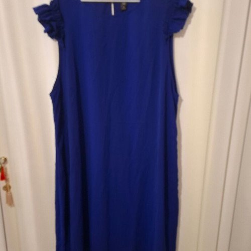 Shein Curve 4XL royal blue dress with ruffles new with tag