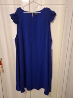Shein Curve 4XL royal blue dress with ruffles new with tag