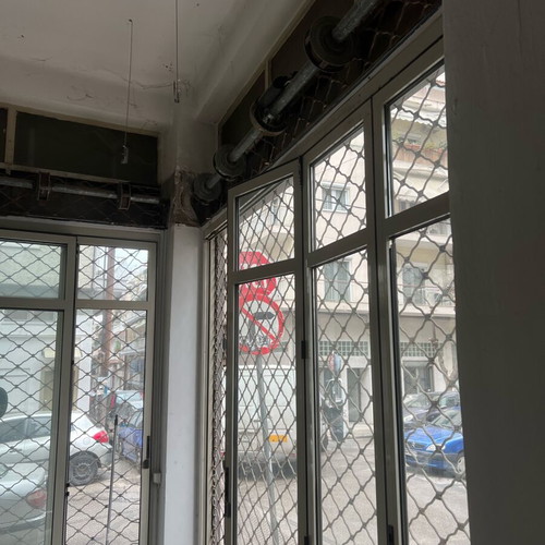 Aluminum folding sliding door like new, large dimensions