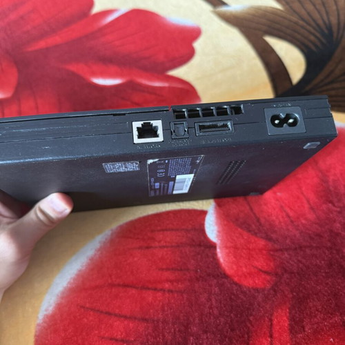 PlayStation 2 modified console used with original Sony controller and memory cards