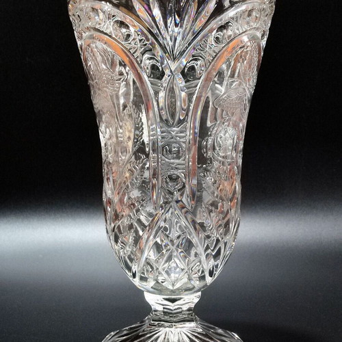 Cut Crystal Vase 30cm used with butterfly designs