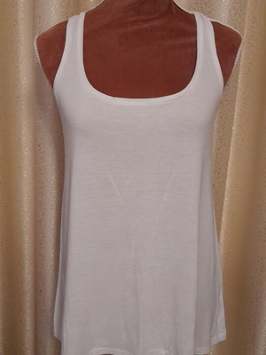 Bershka tank top used, white, size M