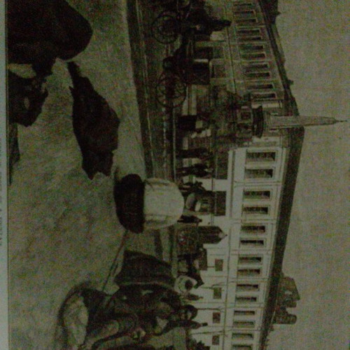 Painting Scene in Front of a Fountain Thessaloniki 1888 like new