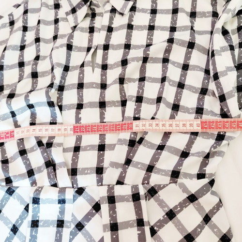 DKNY midi checked dress with collar like new, size M
