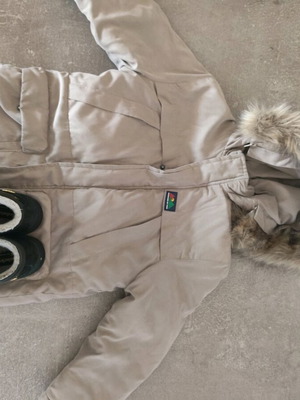 Mayoral kids jacket like new with detachable hood and gift Timberland & Champion boots