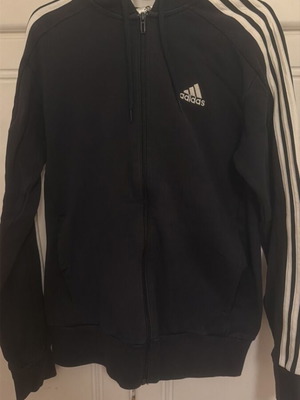 Adidas jacket used, black, size S with pockets and hood