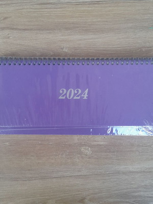 Weekly diaries 2024 new, set of 2 (purple and blue)