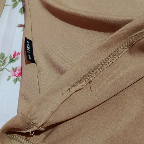 Sabotaz camel wrap blouse, size S
