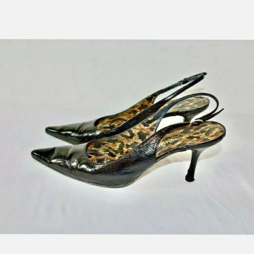 Dolce & Gabbana leather slingbacks used, size 38, black