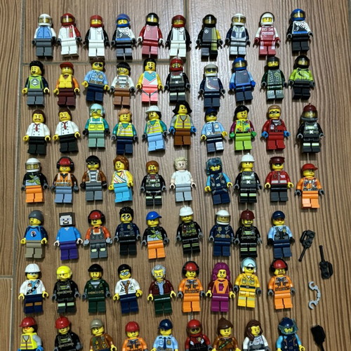 Lego figures like new, pack of 65 from City, Speed Champions, Minecraft